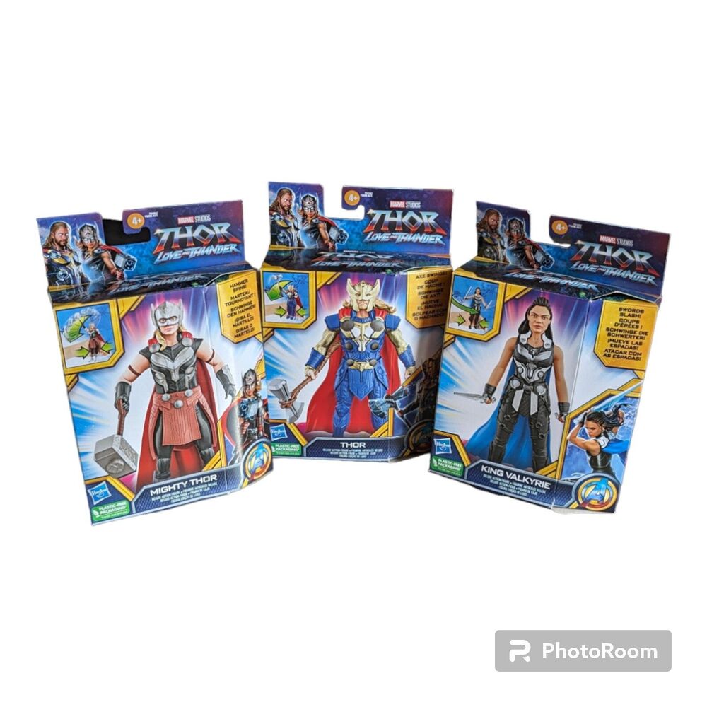 Marvel Thor Love and Thunder Lady Thor King Valkyrie Toy Action Figure Lot NEW
